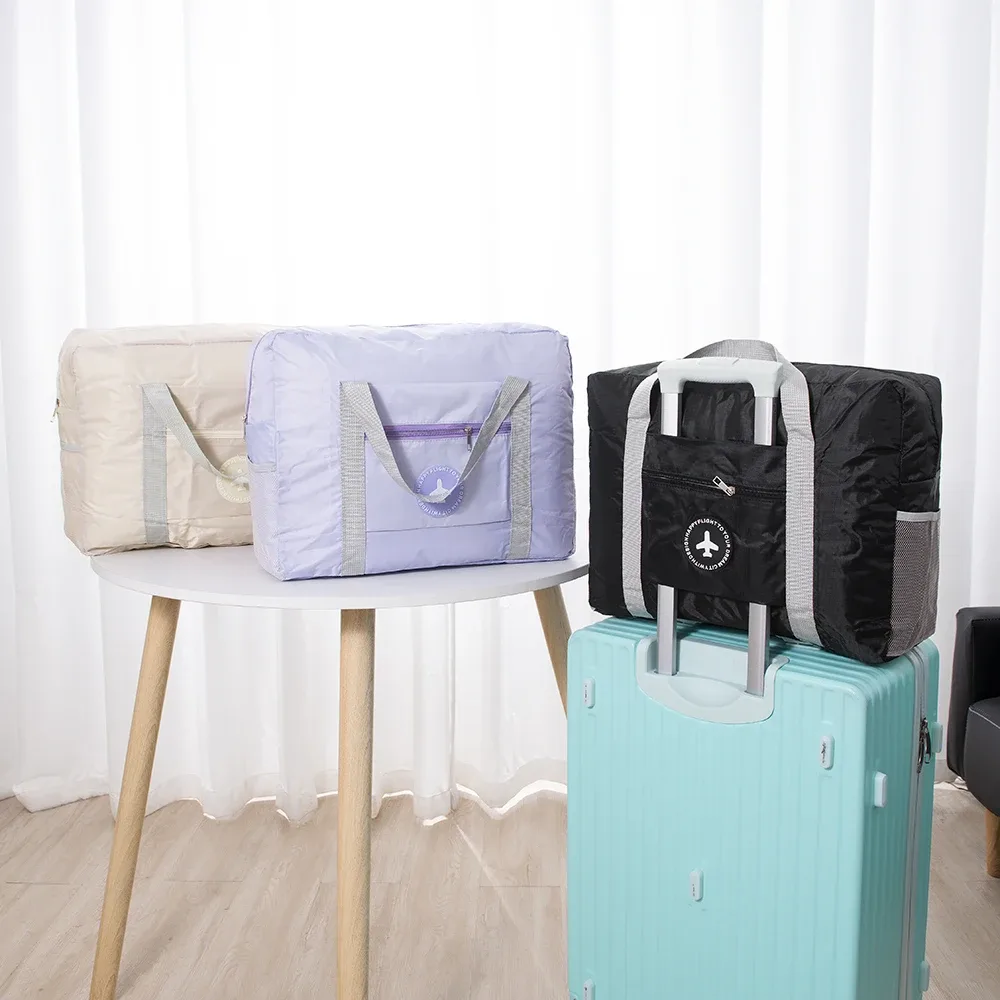sac de voyage pliable de grande capacité, bagage à main portable pour courte distance, sac de rangement d'attente simple pour la livraison