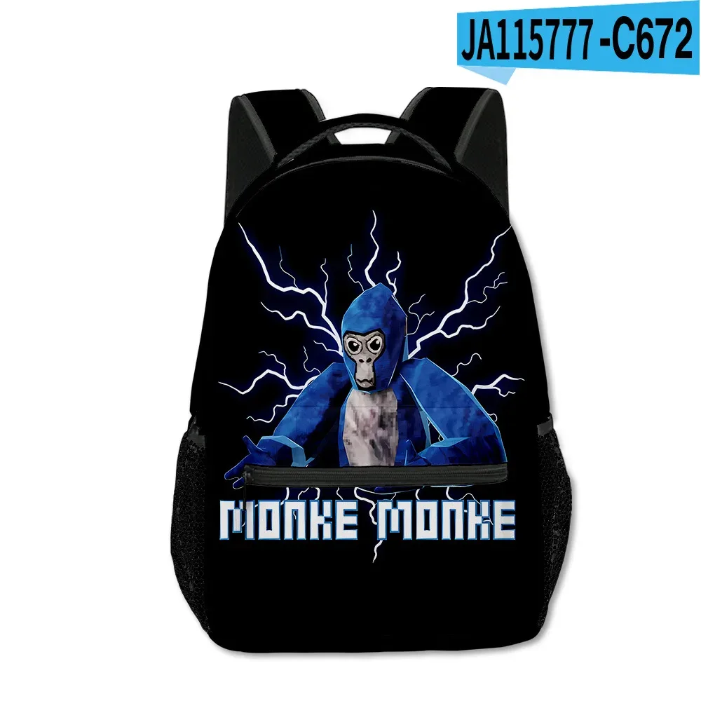 sac à dos tendance et amusant pour étudiants, avec impression 3d de gorille, en tissu oxford imperméable, pour garçons/filles, sacs à dos de voyage