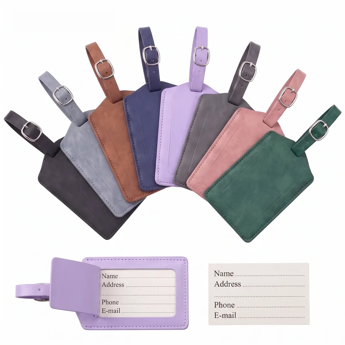 pomelo best étiquette de bagage en cuir pu pour femmes et hommes, protection de la vie privée, accessoire de voyage