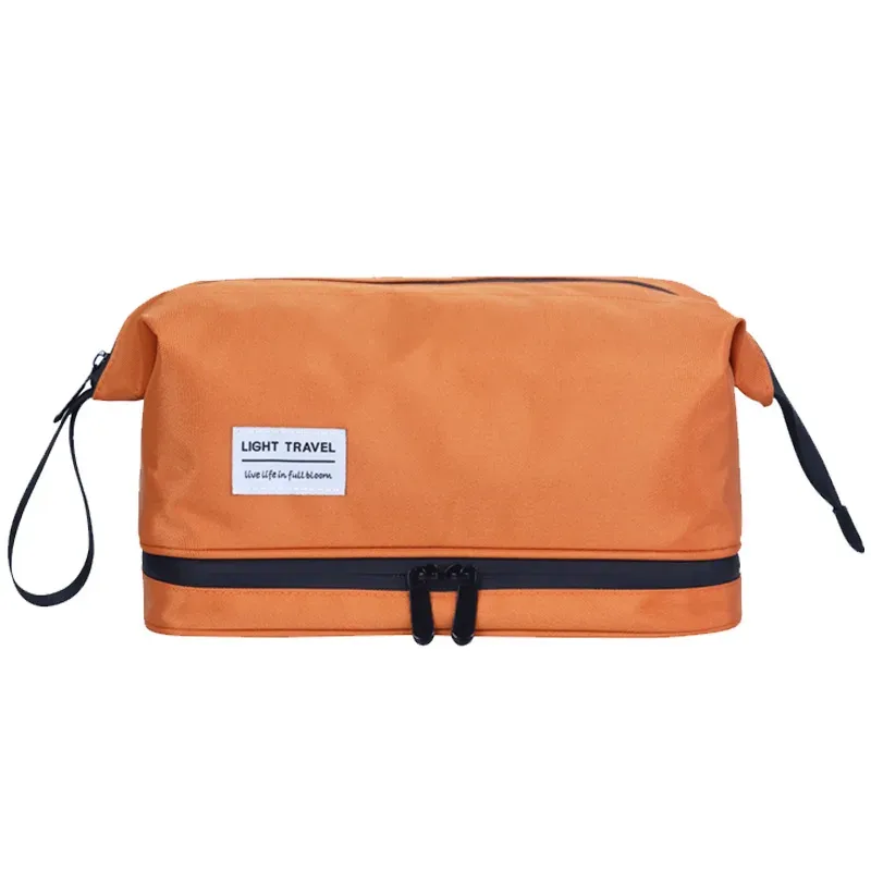 trousse de toilette pour homme avec séparation sec/humide, sac de rangement portable pour cosmétiques, idéal pour les voyages d'affaires, sac à cosmétiques de haute qualité.