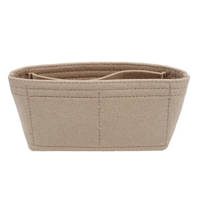 organisateur voyage tissu feutre non tissé multicouleurs compartiments poignée glissière maquillage sacs cosmétiques accessoires femmes