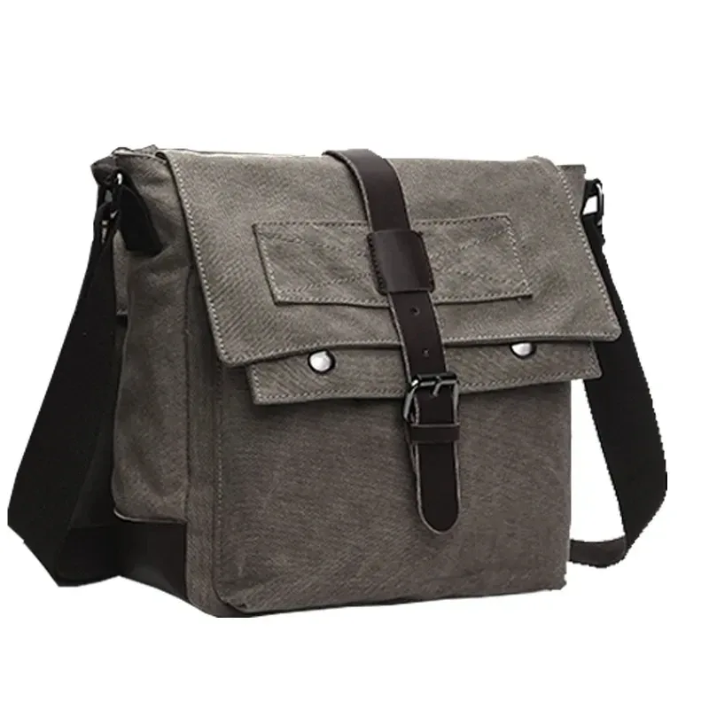 toile hommes sacs de messager d'affaires pour hommes sac à bandoulière vintage toile sac à bandoulière rétro décontracté bureau sac de voyage