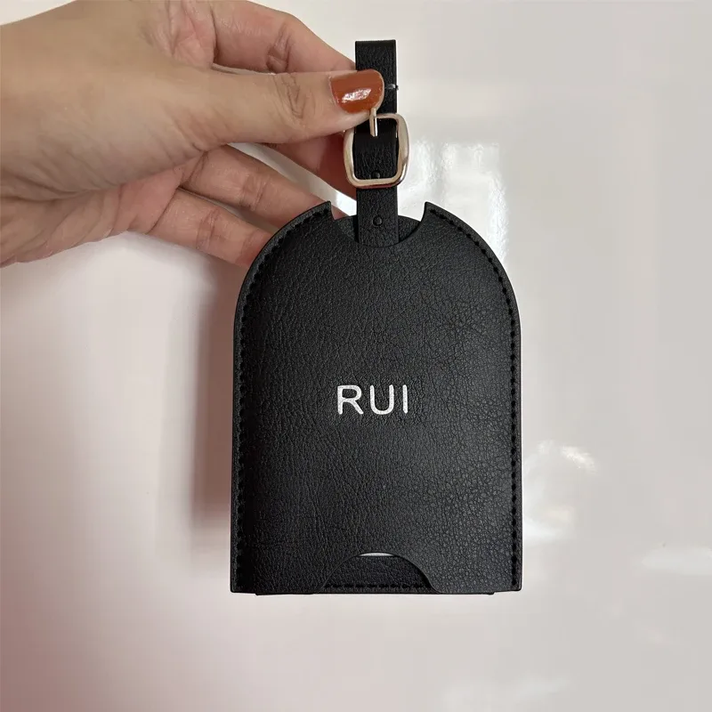 étiquette de bagage avec initiales personnalisées, logo personnalisé, lettre pour hommes et femmes, nom de valise, étiquettes d'avion en pu, accessoires de voyage