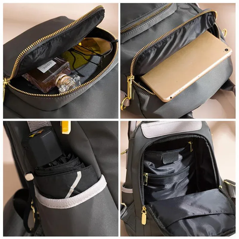 sac à dos en tissu oxford pour femmes, fourre-tout à la mode, sac d'école étanche de grande capacité pour les loisirs et les voyages d'affaires