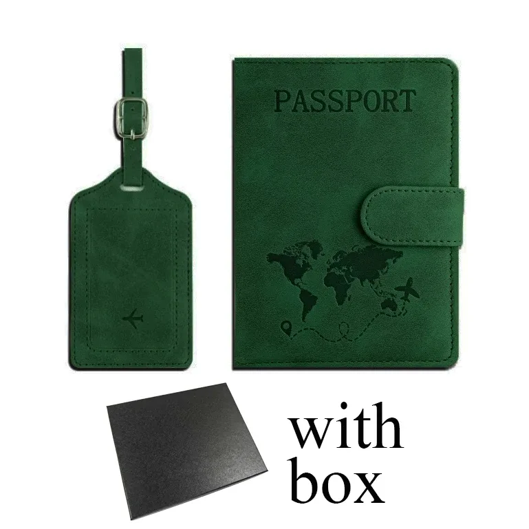 porte-passeport personnalisé, étiquette de bagage, boîte cadeau, accessoires de voyage tendance diy, vente en gros, gravure de logo, portefeuille de voyage