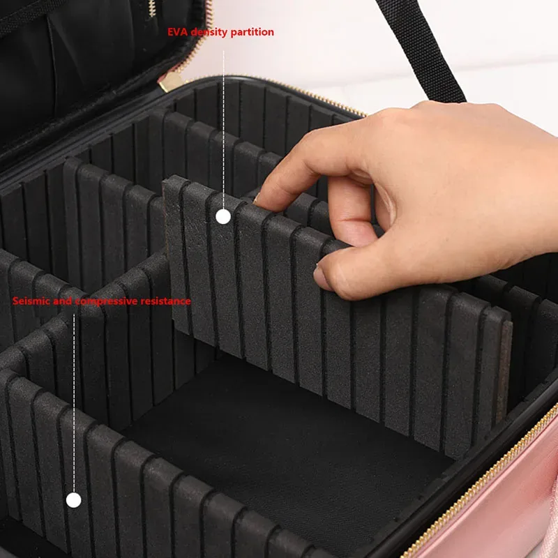 nouvelle trousse de maquillage pour femmes, étanche, pour voyage, rangement de pinceaux de beauté, outils de broderie, étui cosmétique professionnel, boîte de maquillage