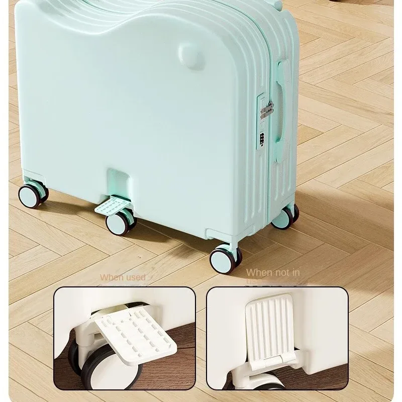 valise rigide abs blanc rose vert pastel compacts voyage famille enfants roulettes planches soutien compartiments pratiques