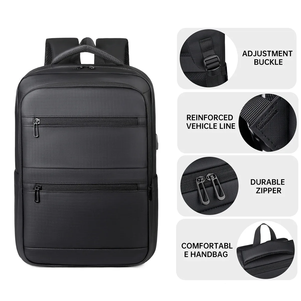 sac à dos de style professionnel pour hommes et femmes, grande capacité, sac pour ordinateur multi-couches, sac à dos de voyage avec chargement usb, sac d'école pour étudiants