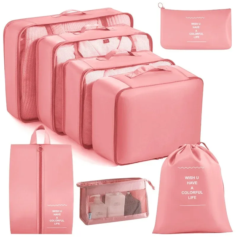 organisateur voyage polyester beige clair compartiments visibilité optimal organisation vêtements chaussures articles toilette sac respirant ventilation séchage rapide set pièces pliable