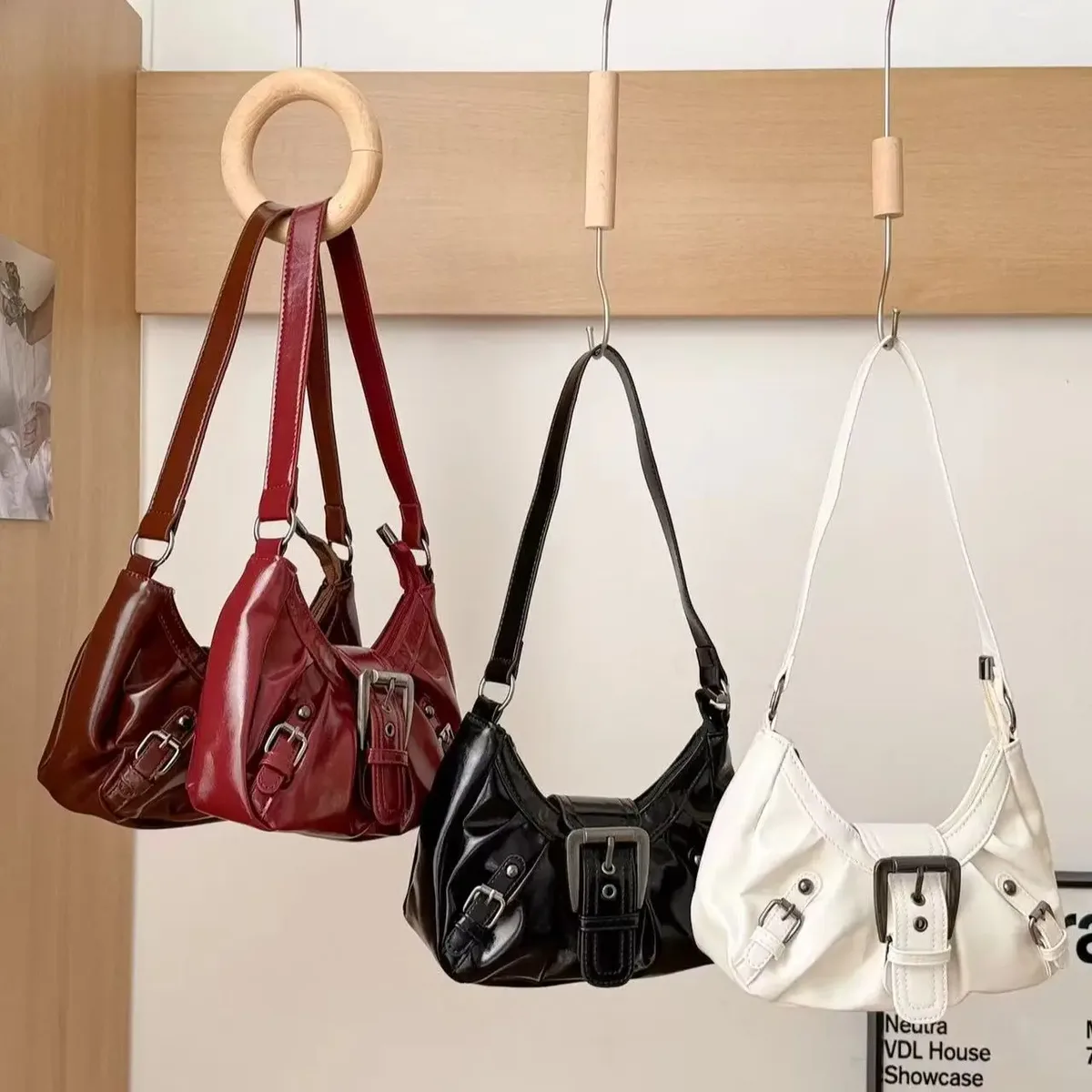 sac à bandoulière plissé rétro y2k pour femme, style maillard, sac sous le bras, pochette, sacs à main pour voyage, travail, shopping, vente chaude