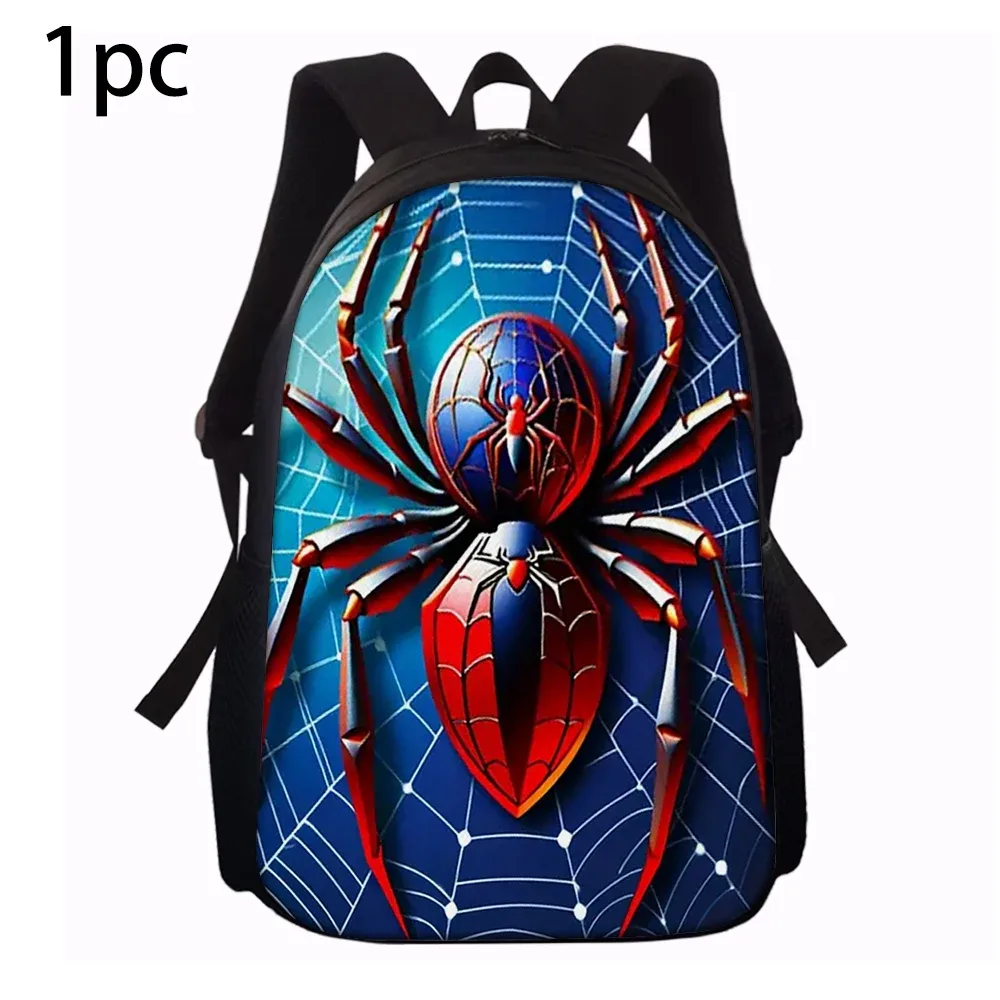 sac dos polyester arachnide rouge bleu noire enfant école couverture souple polyester doublure capacité inférieure vingt litres
