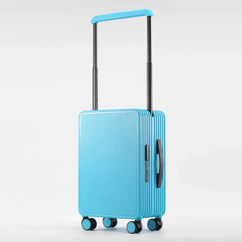 valise pc antirayures antipoussiere toupie roues poignées orange blanc bleu grandecapacite voyage fonctionnelle compartimentsinternes zippés
