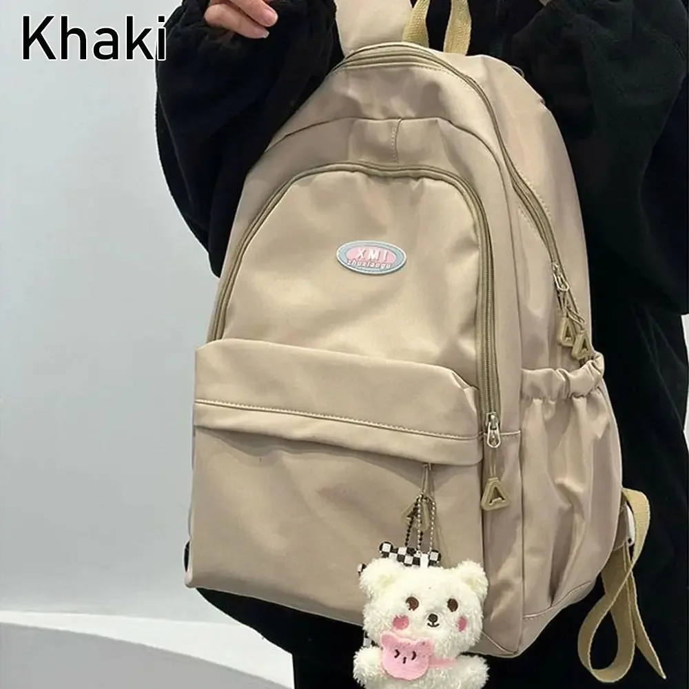 sac à dos simple de grande capacité, sac de livre de lycée, sacs à dos de voyage en nylon imperméables, cartables pour étudiants, garçons et filles