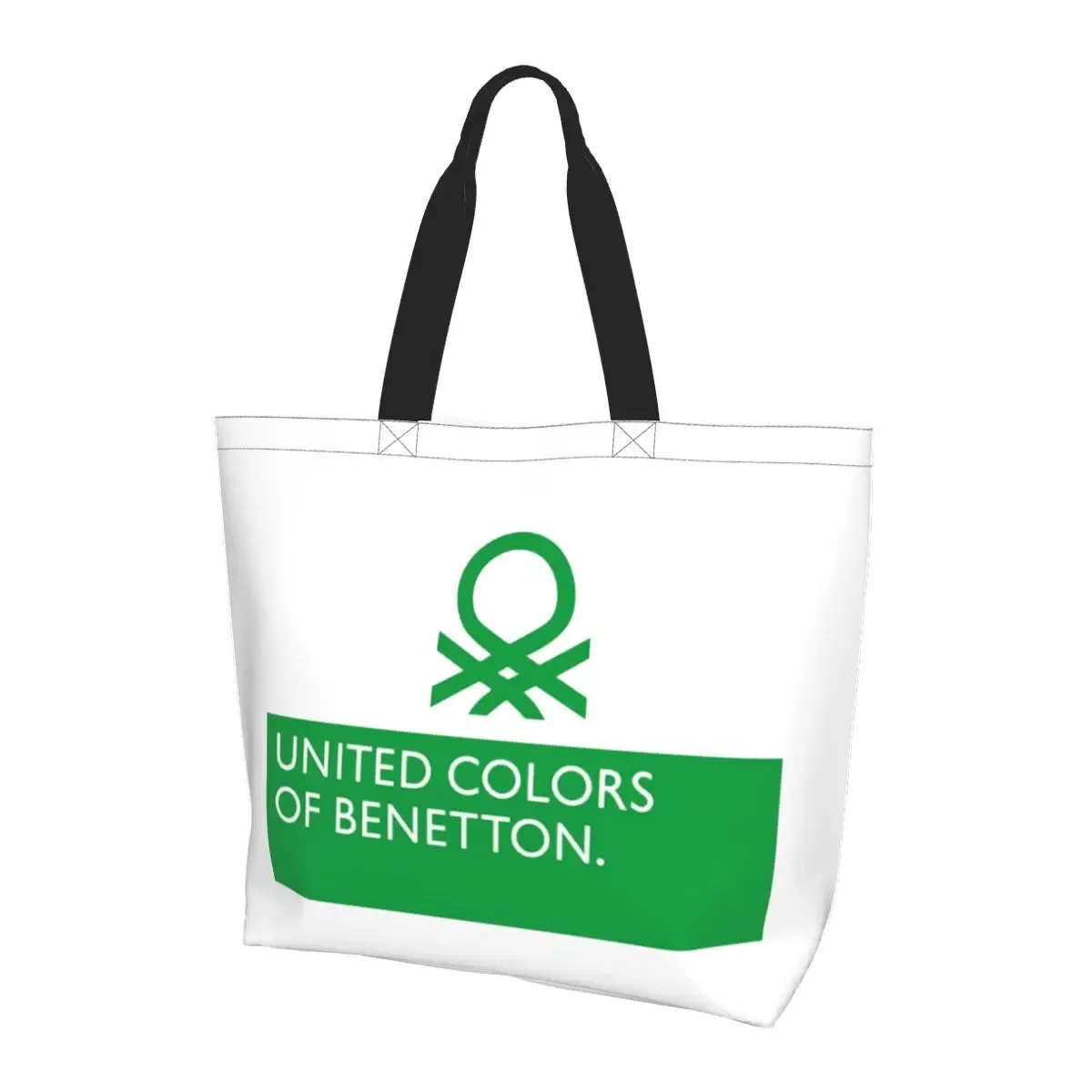 united colors of benetton sac fourre-tout en toile de grande capacité, sac à bandoulière, sac à provisions pour femmes