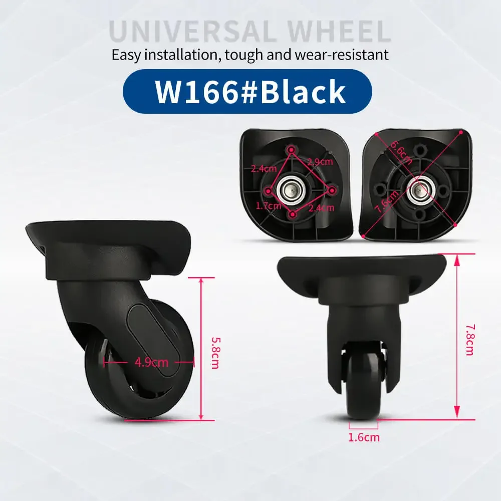 roue universelle silencieuse hongsheng pour valise, accessoires de remplacement et réparation de roues de valise à roulettes avec serrure à combinaison