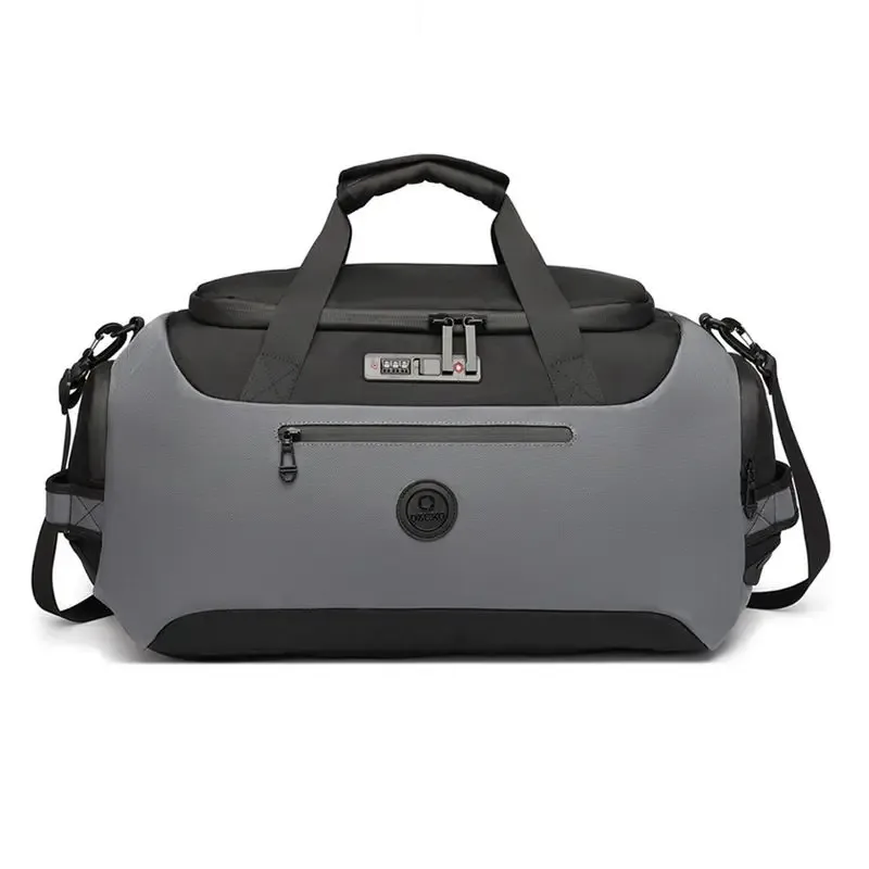 ozuko-sacs de sport étanches pour hommes, sacs de voyage de grande capacité, sacs à main de gym avec poche arrière pour chaussures, sacs à dos multifonctions pour court voyage