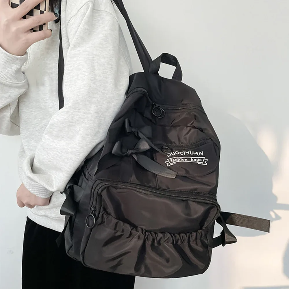 sac à dos en toile avec nministériels d pour femme et adolescente, style collège, à épaule, doux et mignon, pour l'école