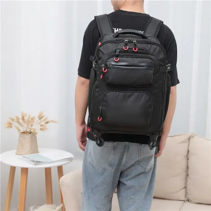 sac à dos étanche oxford à roulettes, valise de voyage à roulettes, sac à bagages d'affaires, 20 po