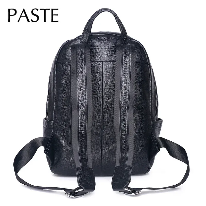 sac à dos pour homme en cuir de vache véritable noir tendance 2026, sac à dos pour ordinateur portable, sac d'affaires pour homme, sac à dos de haute qualité pour adolescents