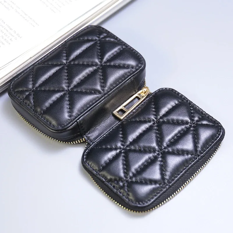 organisateur voyage cuir vache motif rayé blanc noir rose bleu carré zip décontracté cosmétiques maquillage