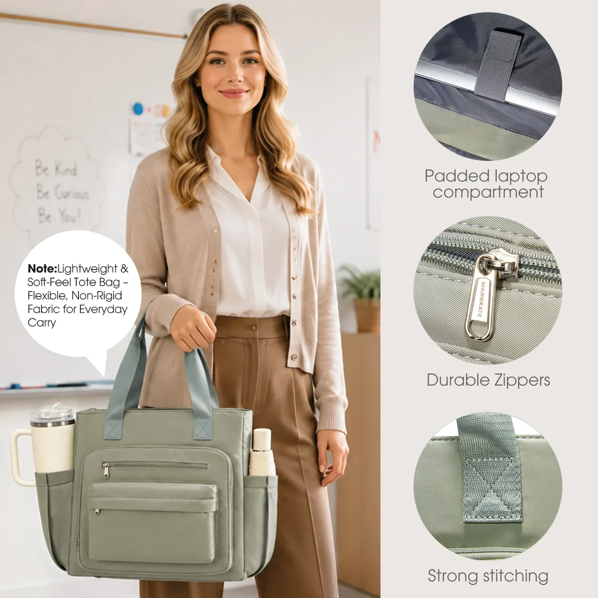 sac de cabine american airlines, sac pour ordinateur portable, sac à main, sac de travail, sac pour enseignant, sac pour infirmière, dimensions 18x14x8 pouces