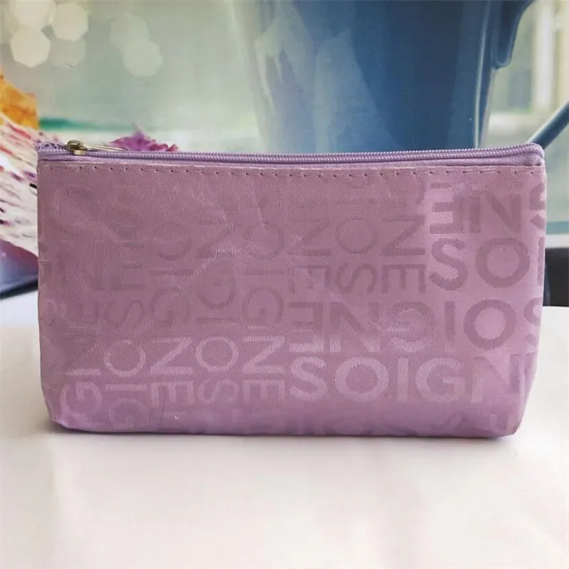 femmes sac cosmétique portable mignon multifonction beauté fermeture éclair voyage lettre sacs de maquillage pochette organisateur de toilette support de toilette