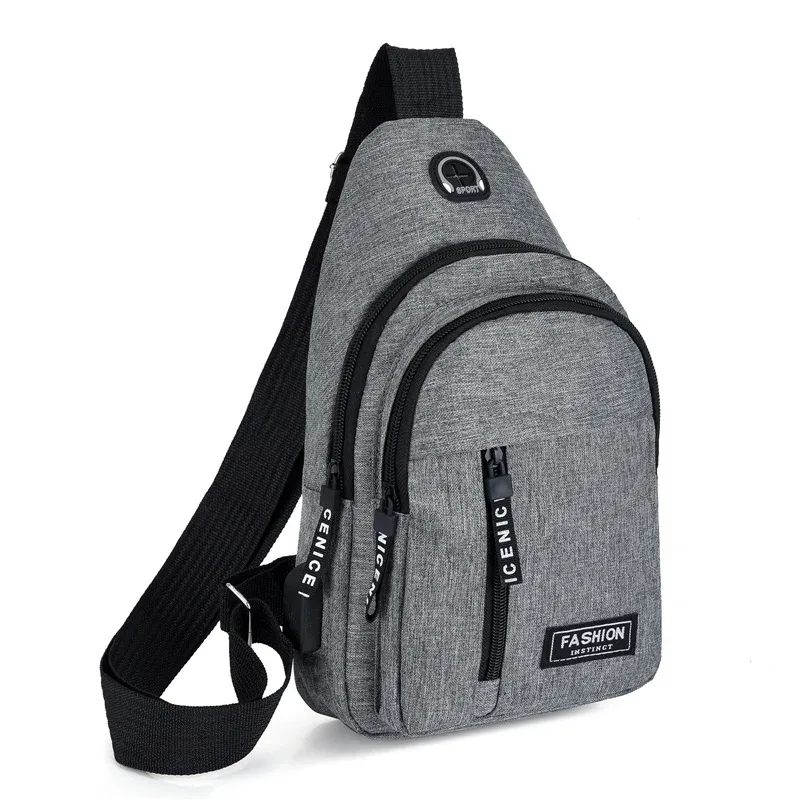 2025 nouveau sac de poitrine multifonctionnel hommes mode tendance oxford tissu sac à bandoulière style coréen décontracté sac de messager étanche