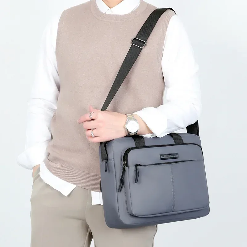 porte documents oxford hydrofuge vert dore bleu noir commerce portable simple double epaule voyage bureau