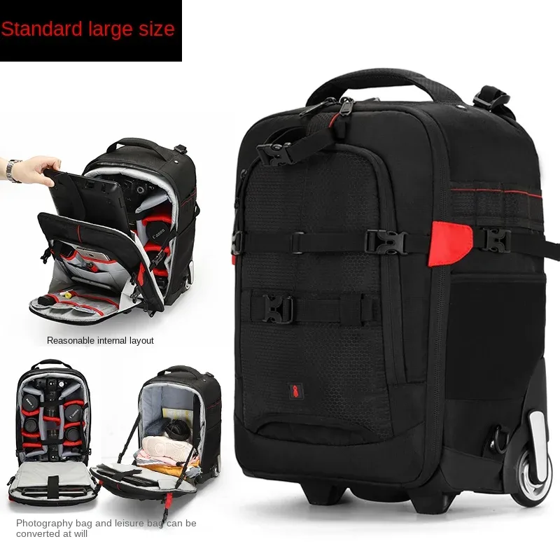 sac pour appareil photo multifonction valise sac à dos appareil photo numérique boîtier de chariot appareil photo professionnel sacs de voyage chariot bagages sacs à dos
