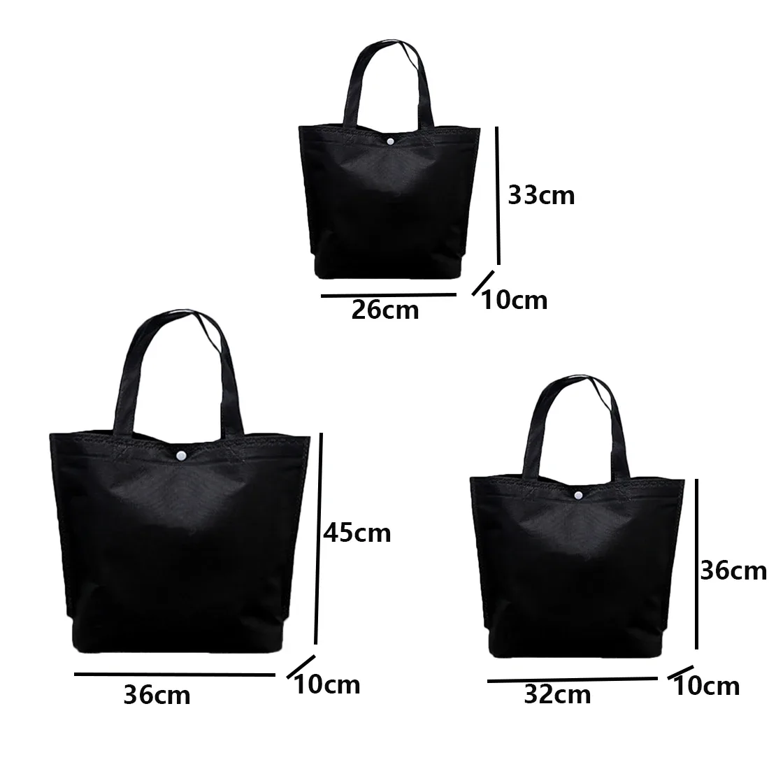 sac à main solide avec bouton pour femme, fourre-tout de grande capacité, sac d'épicerie, cadeau réutilisable, sacoche de rangement portable
