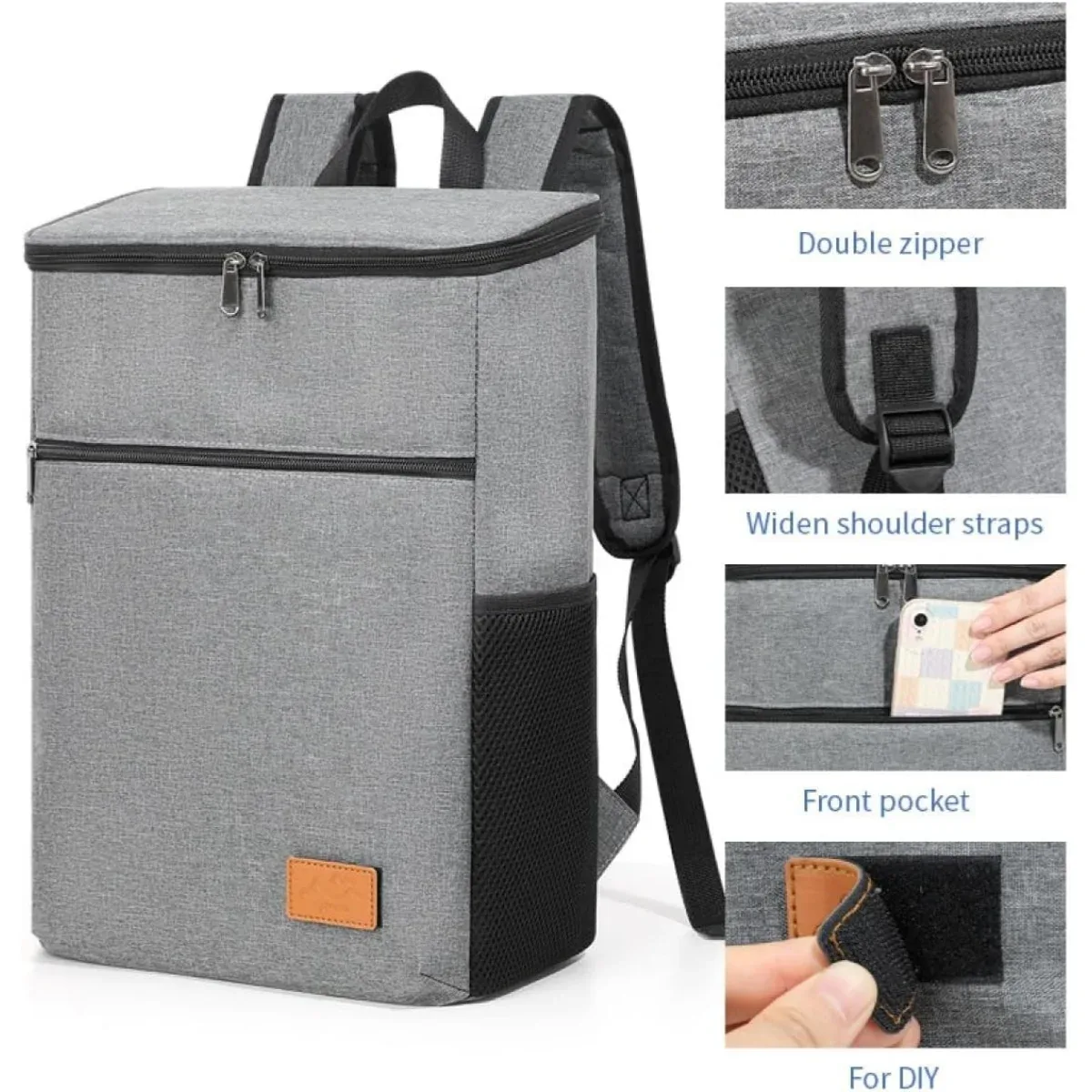 sac à dos isotherme, sac isotherme souple pour 35 canettes, sac à dos isotherme imperméable et anti-fuite pour le camping, la plage, la randonnée, les voyages