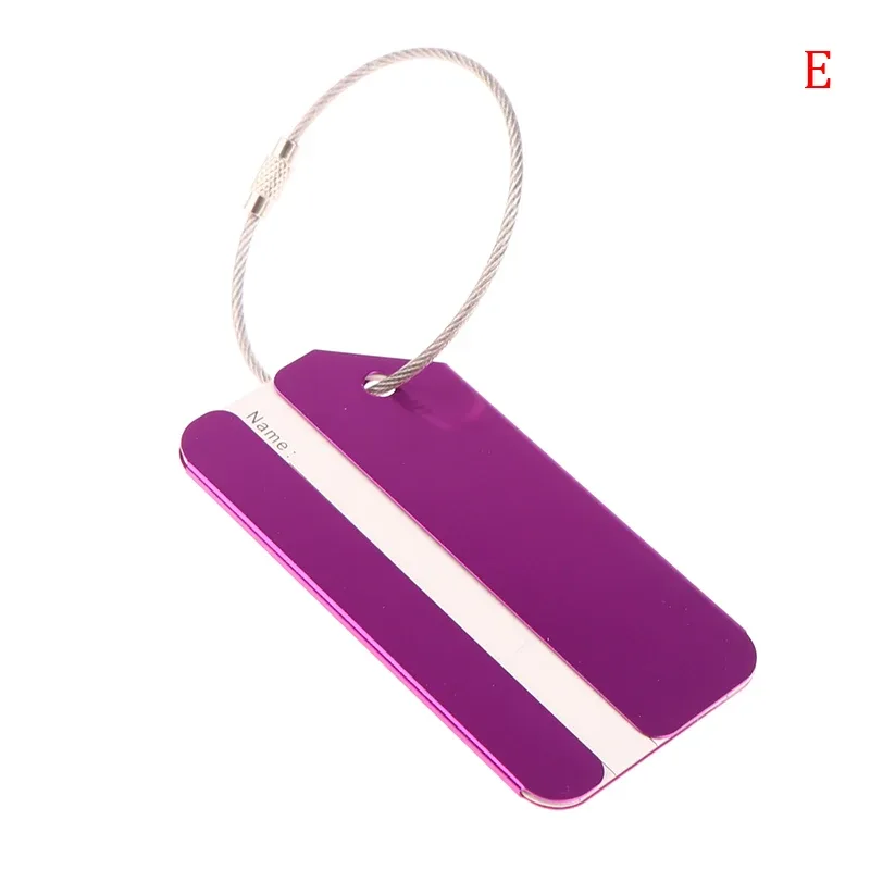 étiquettes de bagage de voyage en alliage, porte-étiquette d'adresse de valise, étiquettes de nom de bagage en métal, accessoires d'infraction, 1pc