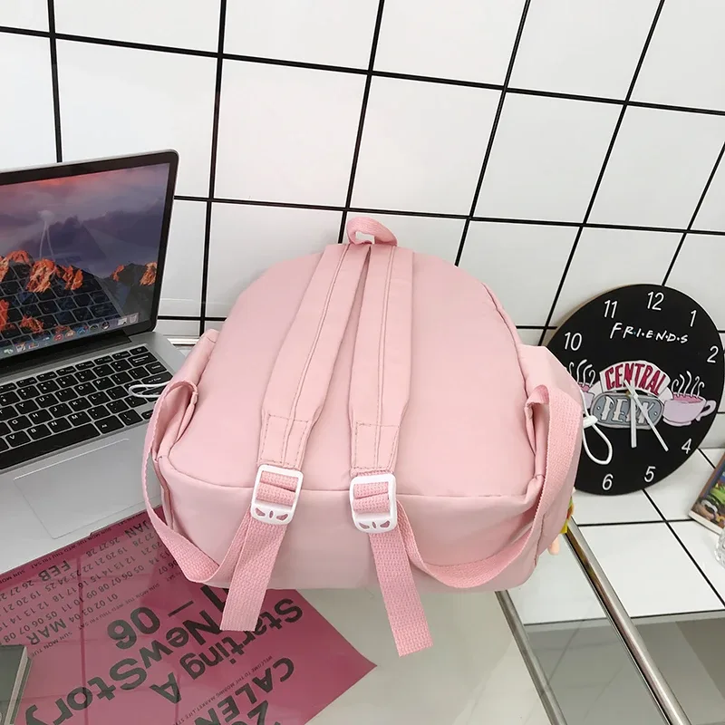 sac dos nylon unisexe rose noir poche hamburger limon couverture souple voyage ordinateur portable