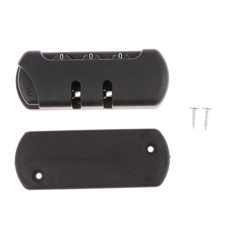 serrure tsa à 3 chiffres pour bagages, accessoires pour valises, sac de voyage, serrure à code noir