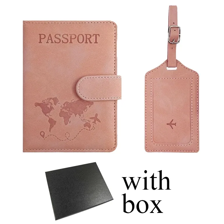 porte-passeport personnalisé, étiquette de bagage, boîte cadeau, accessoires de voyage tendance diy, vente en gros, gravure de logo, portefeuille de voyage