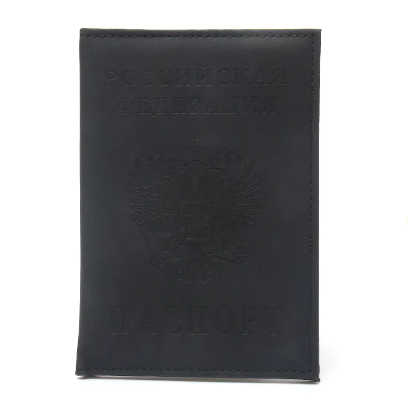 porte-passeport en cuir pour hommes et femmes, style fédération russe, étui pour passeport, porte-carte d'identité, porte-billet