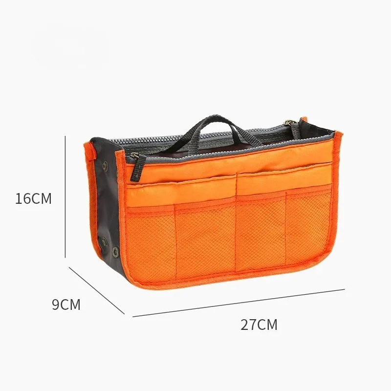 sac de rangement cosmétique pour femme, organiseur de voyage en nylon, sac à main pliable grande capacité, sac de rangement intérieur, pochette de maquillage