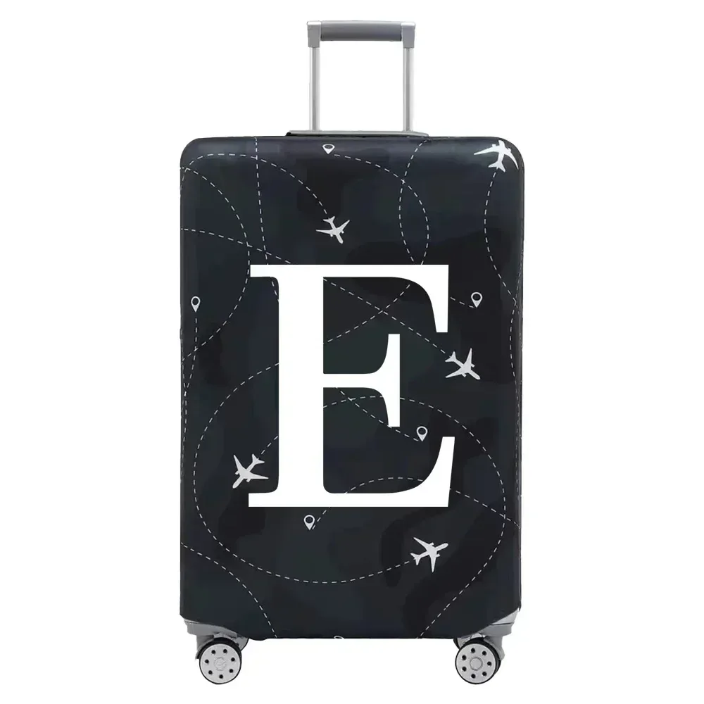 housse de protection pour bagages en tissu extensible, housse anti-poussière, anti-rayures, adaptée aux valises de 18 à 32 pouces, accessoires de voyage avec lettres blanches