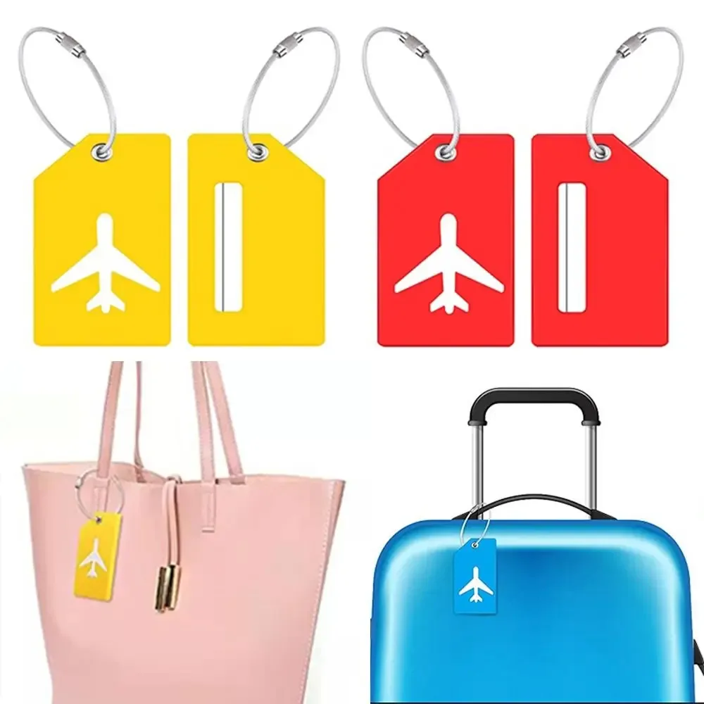 étiquette de bagage personnalisée en silicone pour homme, carte d'embarquement, sangles de valise souples, 6 couleurs