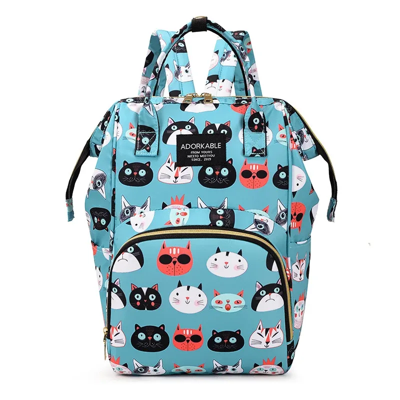 sac à dos imprimé dessin animé pour maman, grande capacité, sacs de rangement de biberons, sac à couches pour bébé, sac à dos de maternité à la mode pour femmes, nouveau