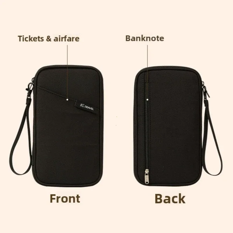 sac de rangement de portefeuille de porte-passeport bloquant rfid familial-organisateur de documents de voyage avec étui pour cartes de crédit sac de voyage essentiel