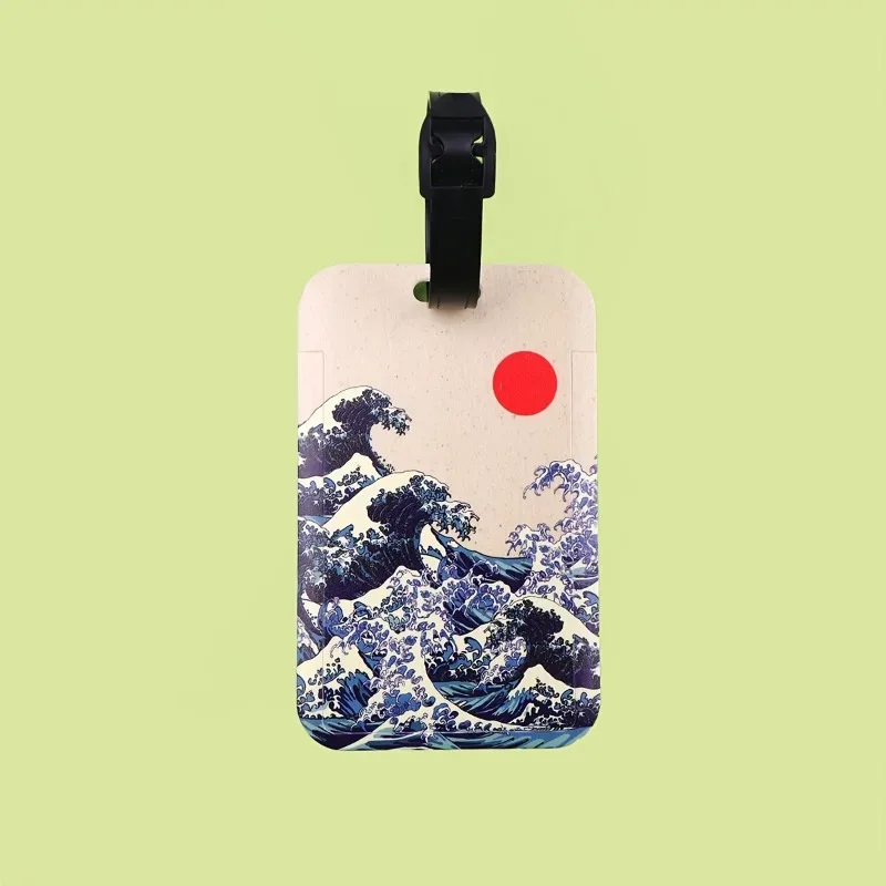 étiquette de bagage créative inspirée de l'art de van gogh, l'accessoire de voyage idéal, incluant une étiquette d'identification portable pour valise, anti-perte