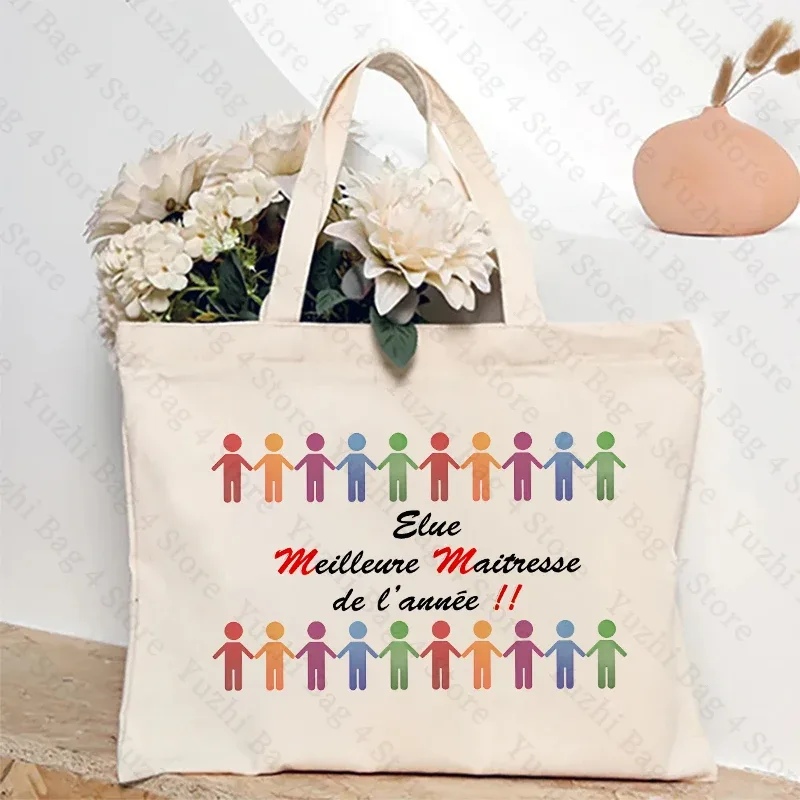 sac fourre-tout de shopping de mode pour femmes avec professeur de chouette et sac à bandoulière design hibou cadeau pour éducatifs cadeau maitresse d'école