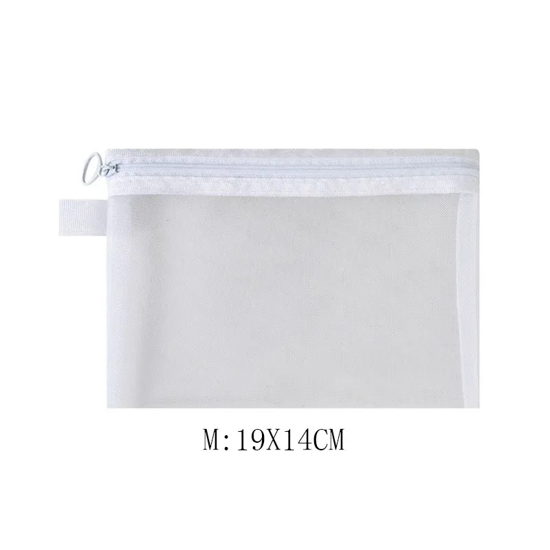 mode petit grand organisateur noir pochette de toilette et de maquillage maille transparente fermeture éclair sac cosmétique femmes organisateur nécessaire