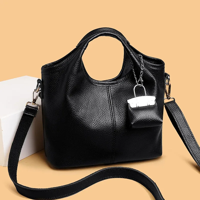 100% peau de vache fourre-tout pour le travail trajet sac de transport collège style étudiant tenue livre sacs à bandoulière bolsos para mujer portefeuille