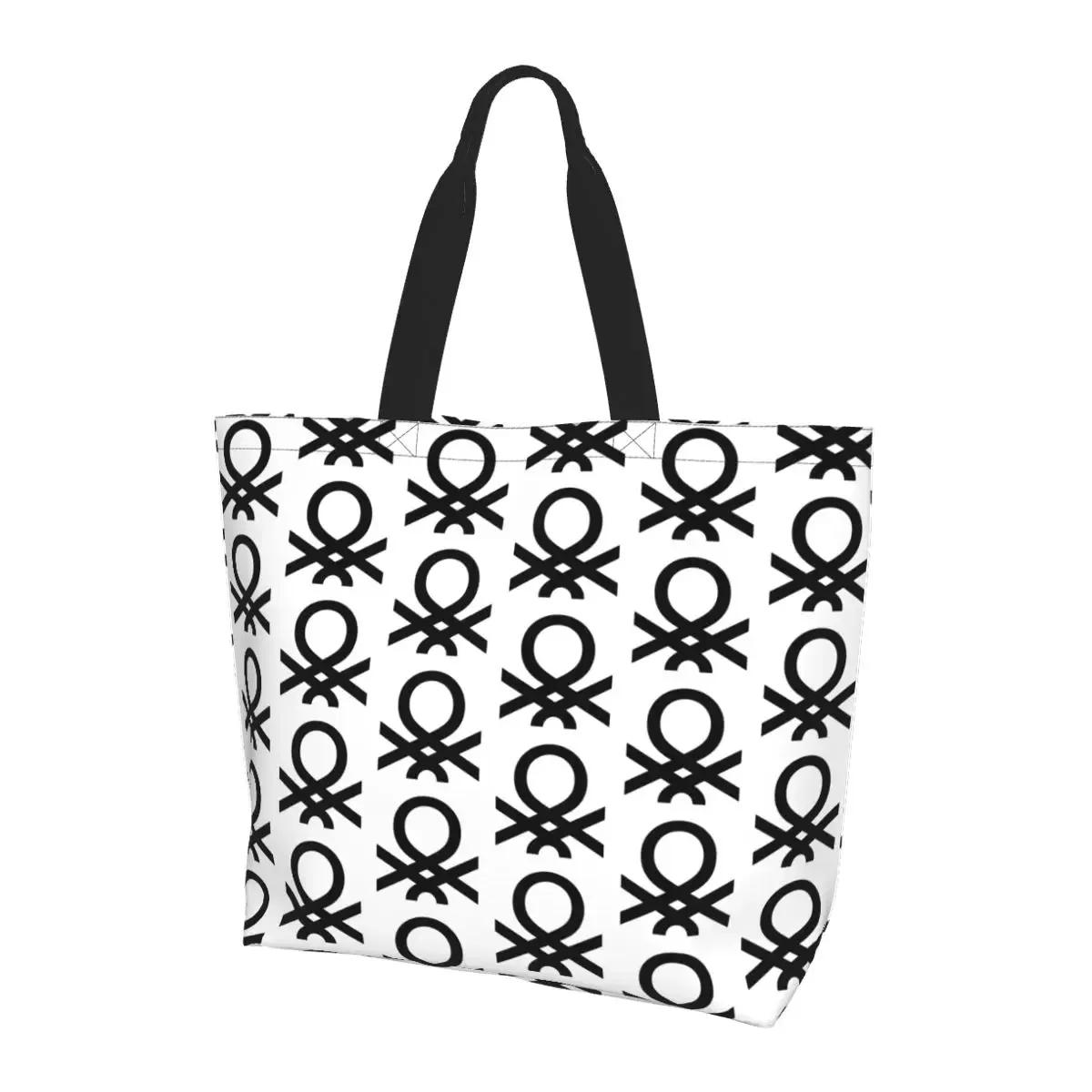 united colors of benetton sac fourre-tout en toile de grande capacité, sac à bandoulière, sac à provisions pour femmes