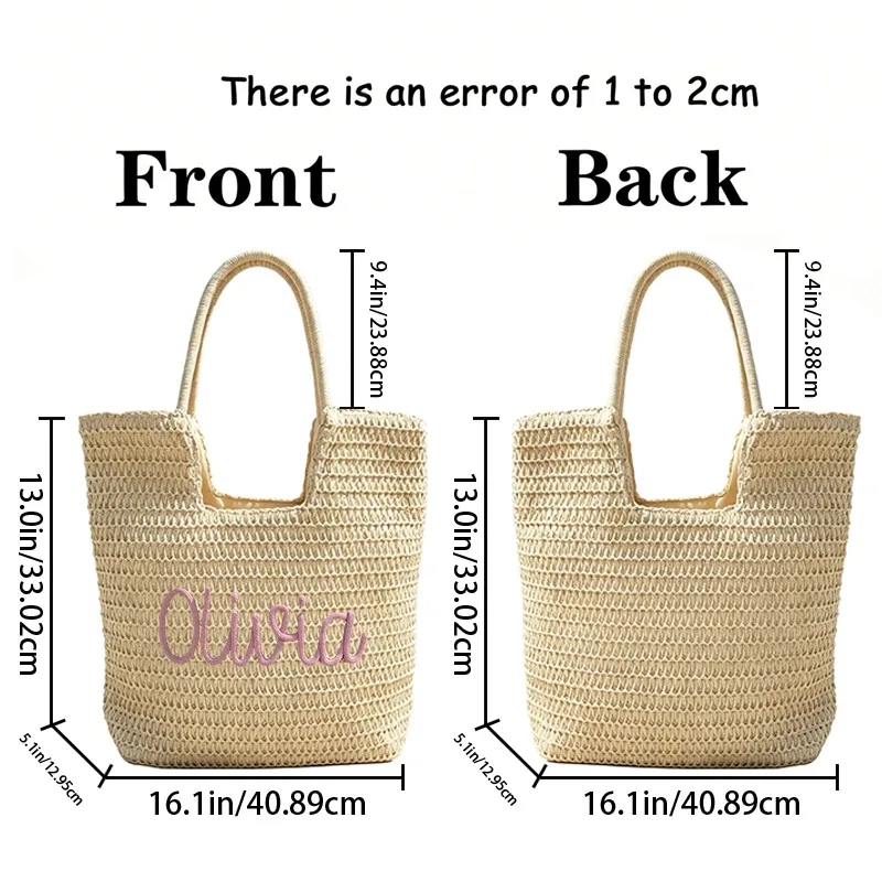 sac fourre-tout personnalisé, cadeau pour demoiselle d'honneur, sac fourre-tout brodé, sac de plage, cadeaux pour enterveillée, cadeaux pour elle, cadeau de remise de diplôme