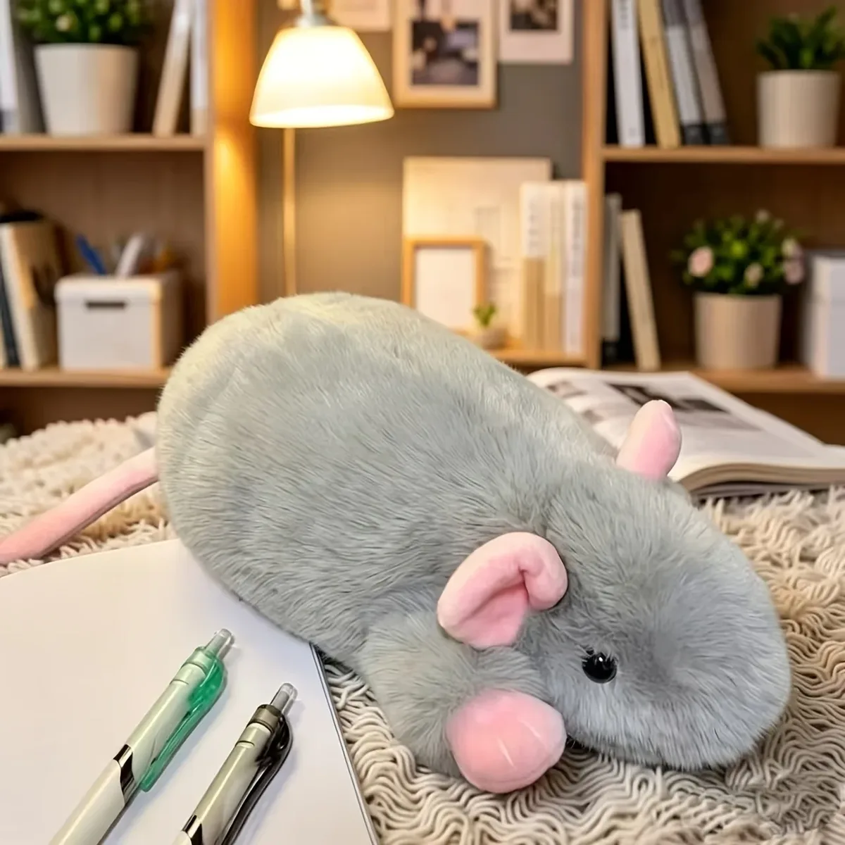 trousse de maquillage multicolore en forme de souris, joli sac de rangement pour papeterie en forme de souris, porte-monnaie doux et mignon, idéal pour ranger divers stylos, outils de maquillage et fournitures de bureau. |     fournitures de bureau quotidiennes |     fournitures de bureau |