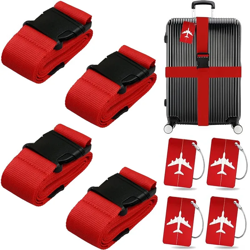 ceinture bagage sangle tissu noir fermoir plastique noir étiquette avion motif blanc voyage identification bagages rentrée scolaire affaires navetteurs étudiants internationaux