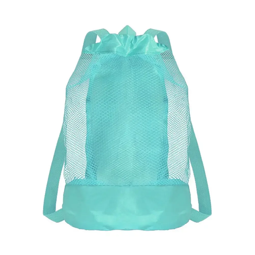 sac de rangement grande capacité, sac à dos portable en maille pour jouets de plage, pochette organisatrice pour jouets de sable, sacs de sport à cordon